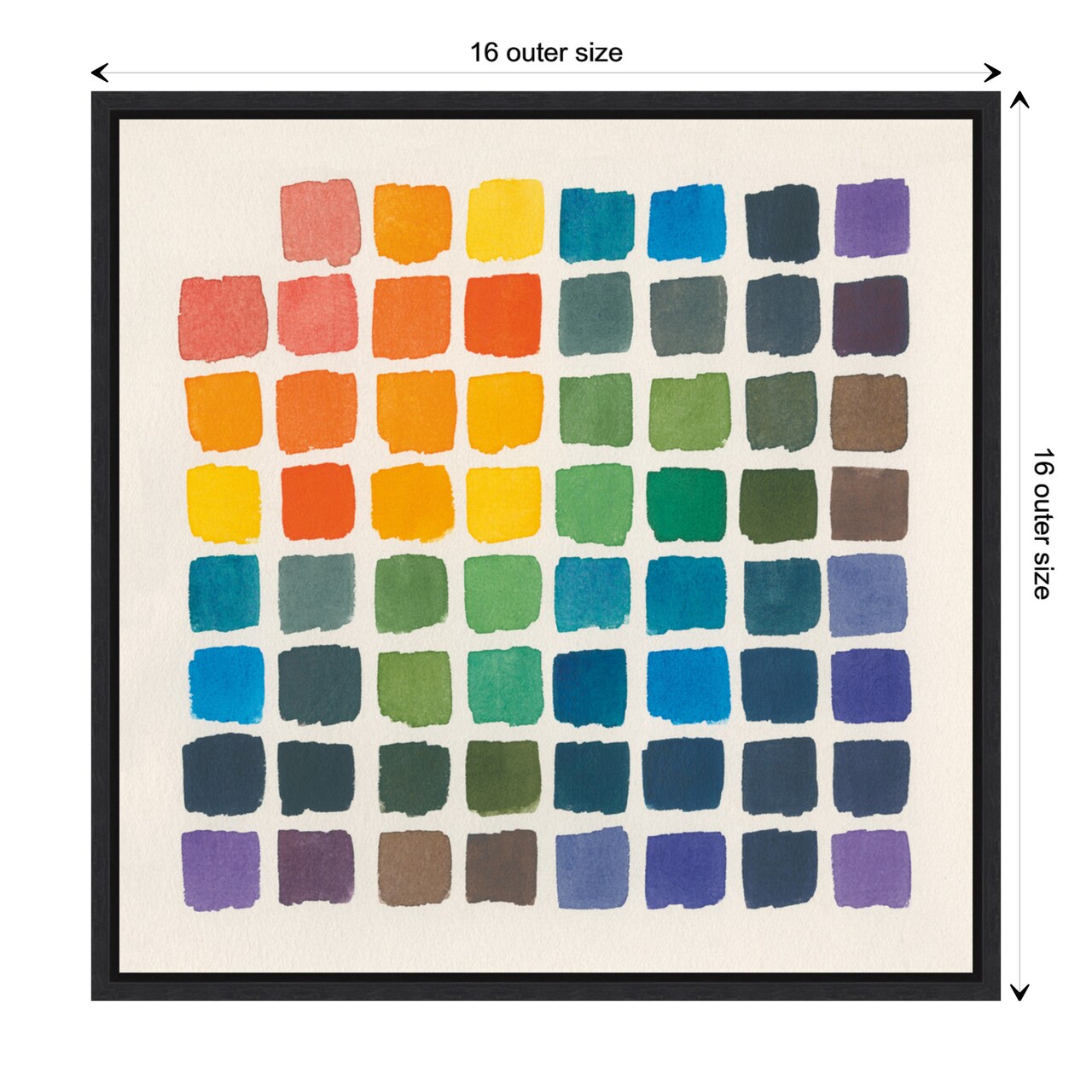 Color Chart by Wild Apple Portfolio Canvas Wall Art Print Framed